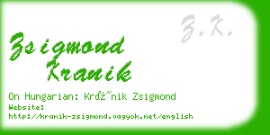 zsigmond kranik business card